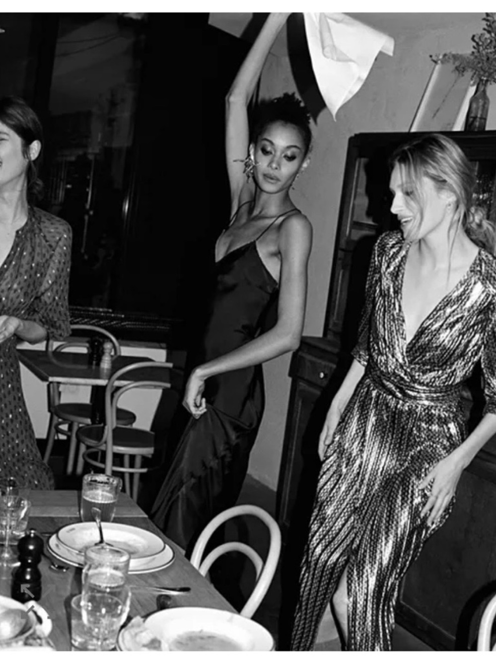 ba&sh Pacey Metallic High-Low Dress